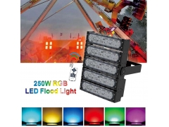 Amusement Park Lighting - 250W RGB Color Changing LED Flood Light with Remote Control