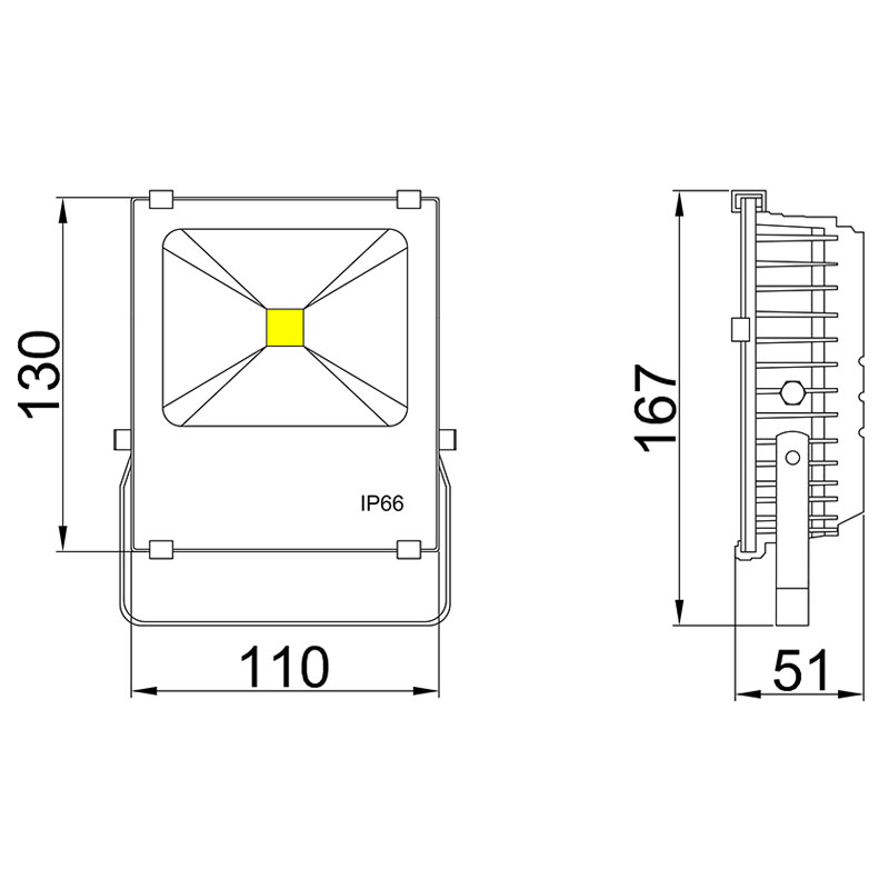 10w outdoor led basketball court floodlights